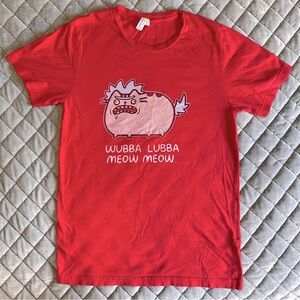 Rick and Morty Cat T-shirt red - 100% cotton- unisex- adult small